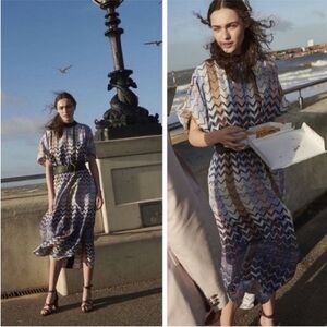 Ted Baker London Samii Geo Chevron Midi Dress